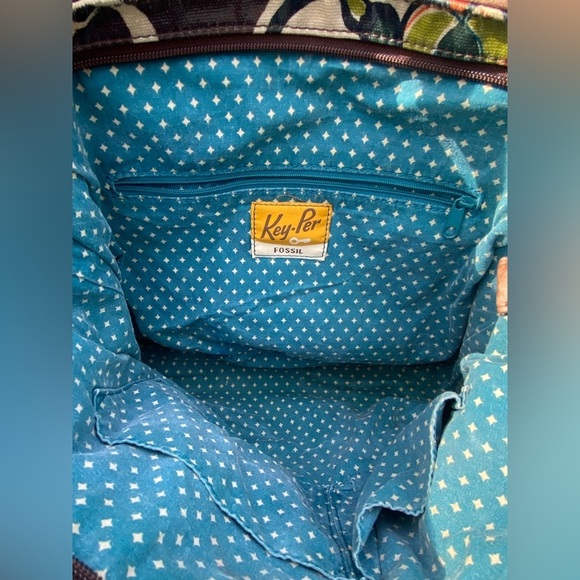 Vintage Fossil Key-per Floral Shoulder Bag​​ - Picture 4 of 7